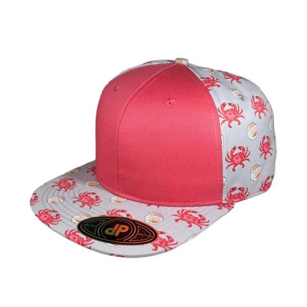 snapback flat bill california roll pink 6.jpg