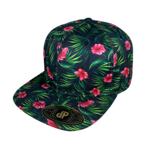 Black Hibiscus Floral Palm