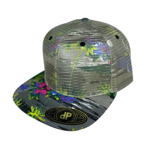 Green Floral Mesh Over