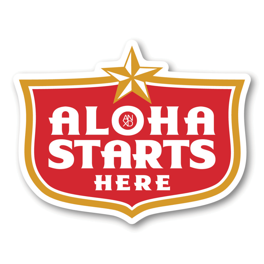 aloha starts here sticker pack
